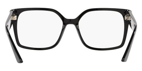 prada pr 10wv 1ab1o1|Prada PR 10WV 1AB1O1 Black Plastic Rectangle Eyeglasses 54mm.